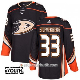 Barn Ishockey Anaheim Ducks Tröja Jakob Silfverberg 33 Adidas 2017-2018 Svart Authentic